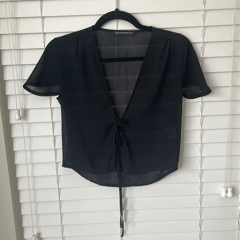 Brandy Melville sheer cardigan-worn